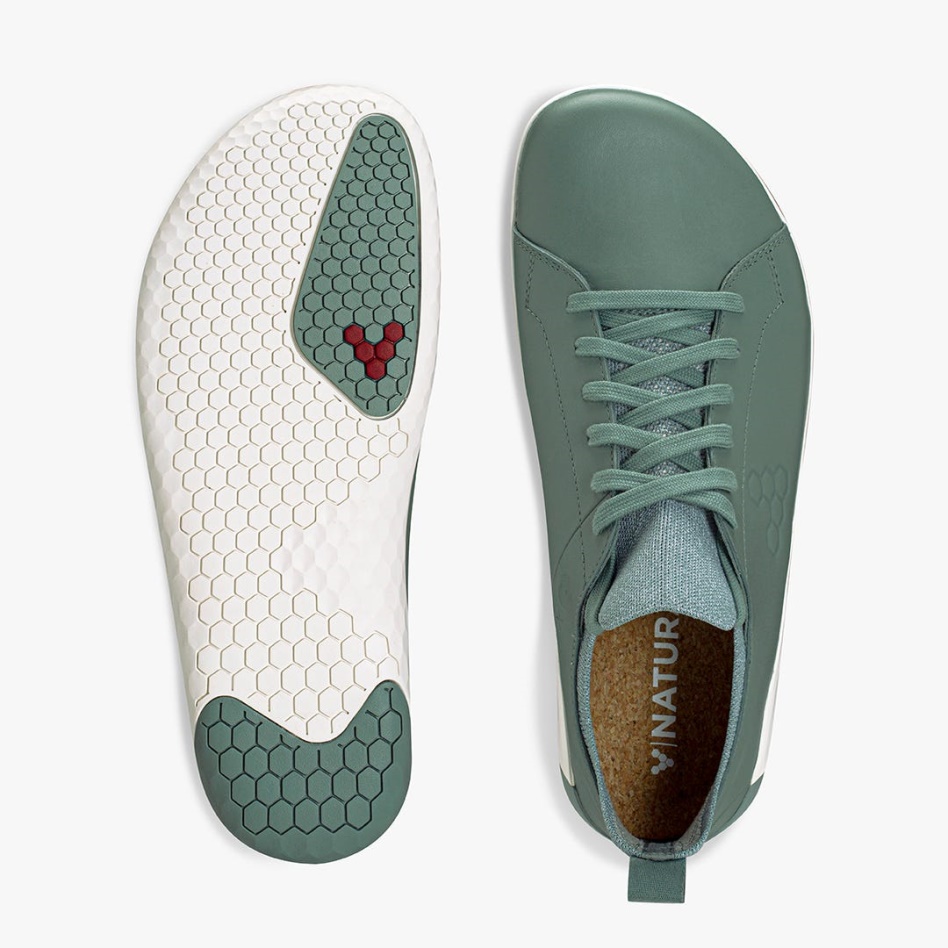Vivobarefoot Sea Green Geo Court Knit Womens