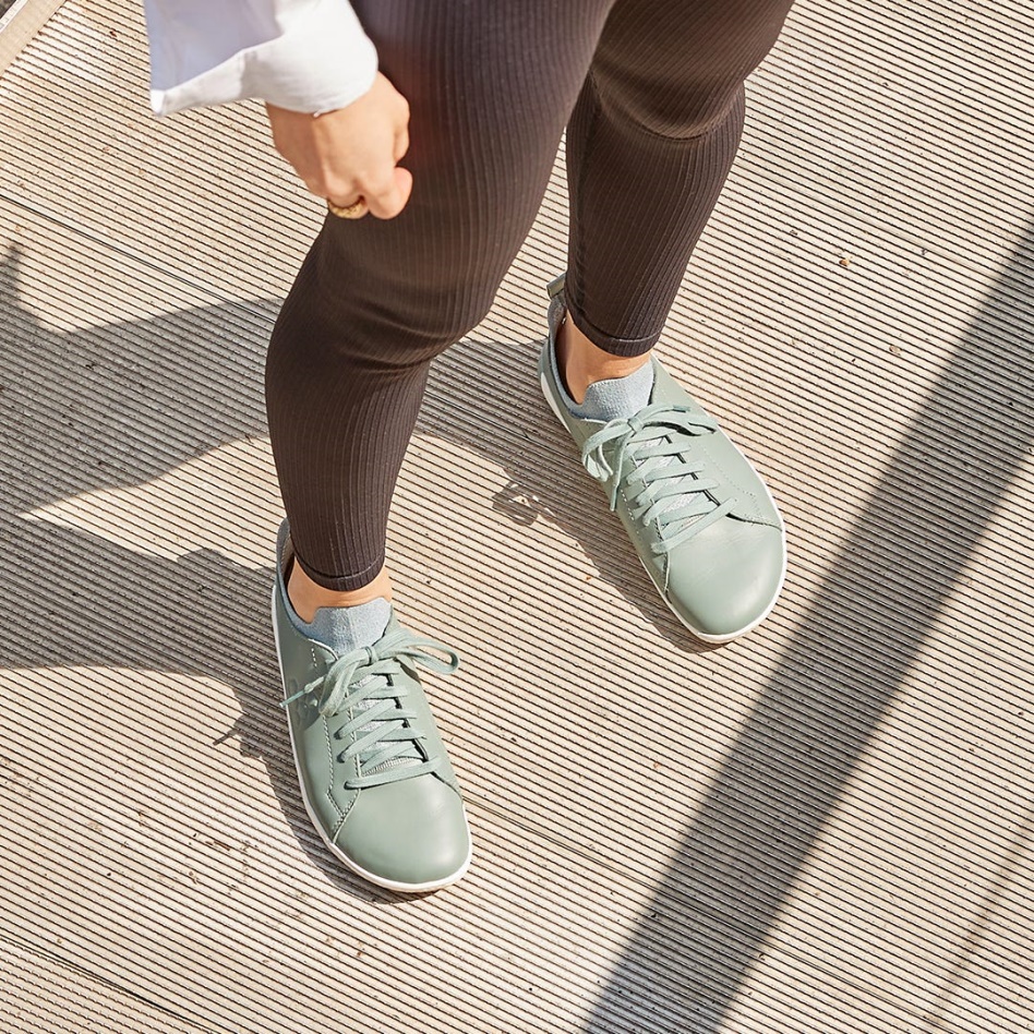 Vivobarefoot Sea Green Geo Court Knit Womens